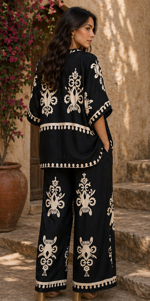 Huda Silk Set - Black