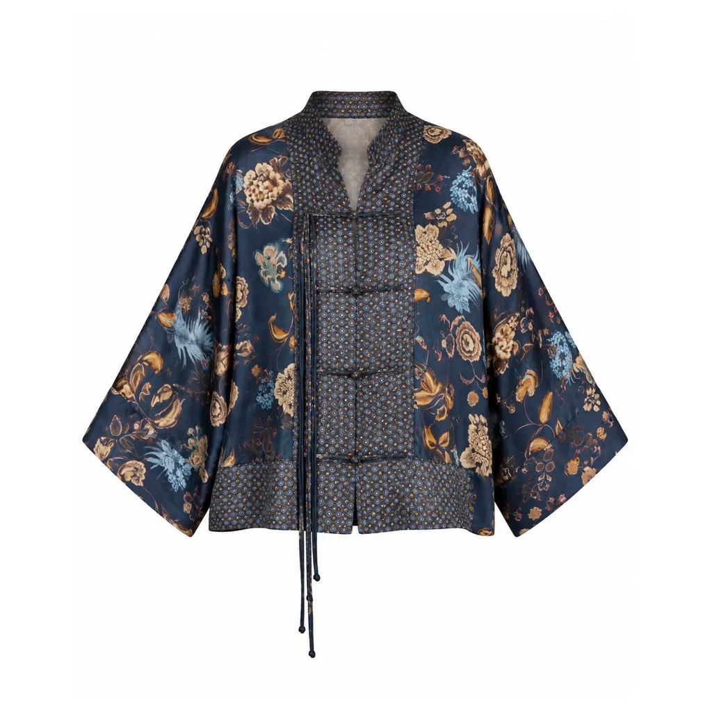 Midnight Garden Mandarin Silk Set