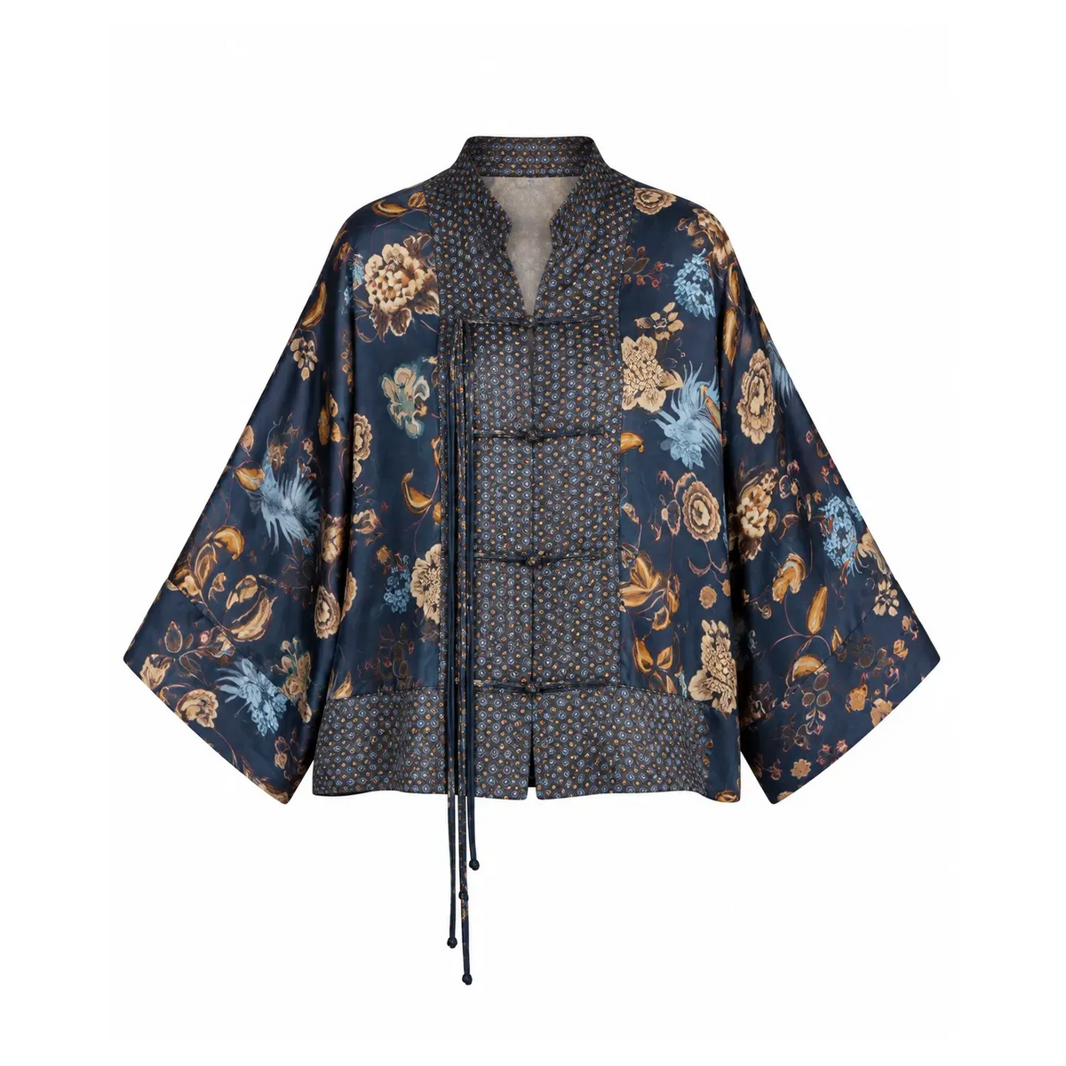 Midnight Garden Mandarin Silk Set