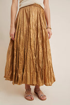 Gold Silk Skirt