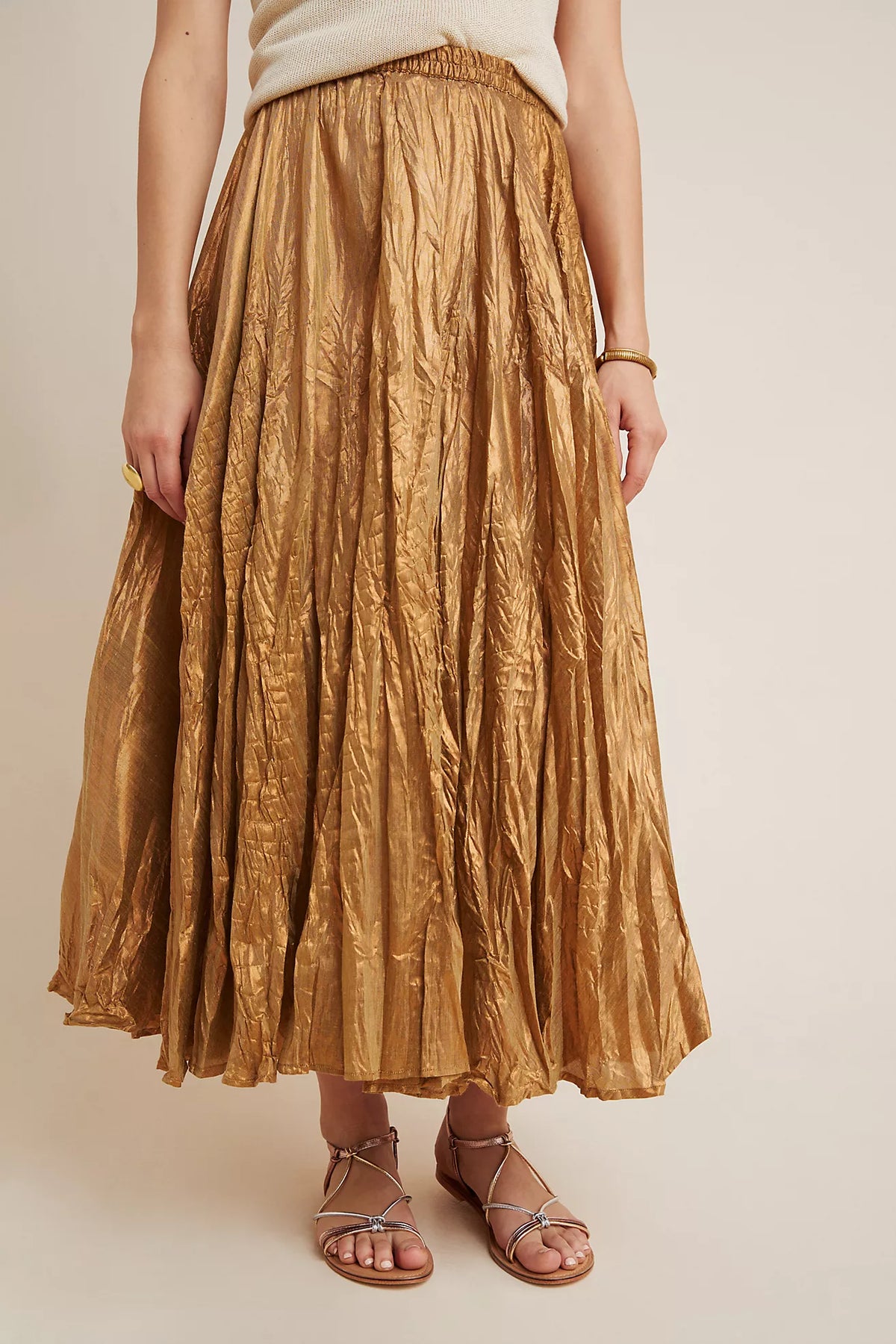 Gold Silk Skirt
