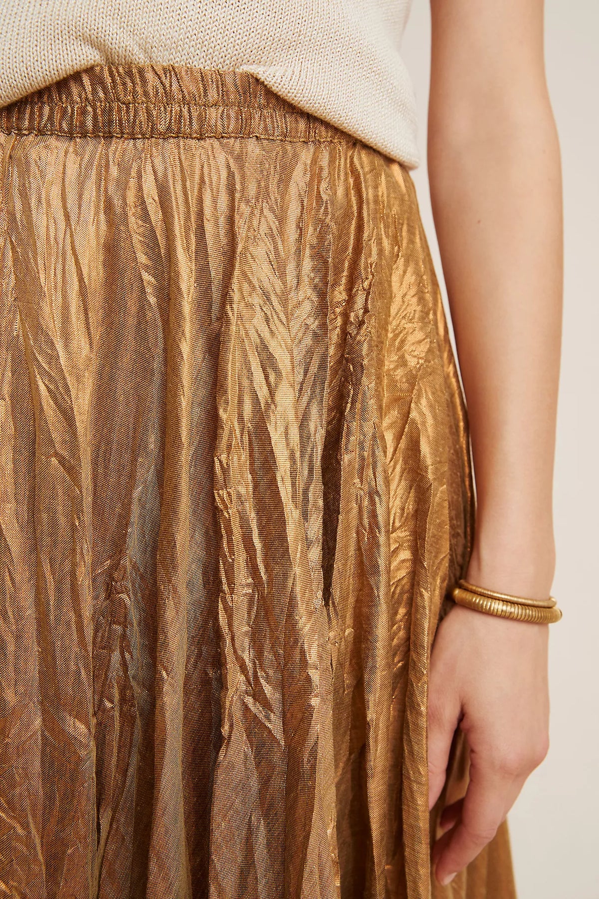 Gold Silk Skirt