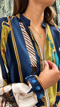 Cavalla Teal Silk Set