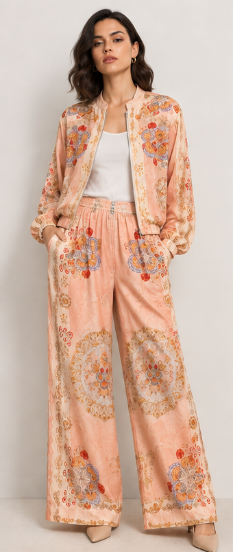 Rosa di Como Bomber Silk Set